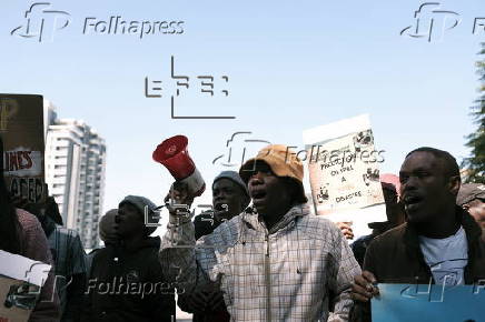 Environmental activists protest against TotalEnergies in Johannesburg