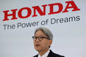 Honda CEO Toshihiro Mibe attends a business briefing in Tokyo