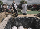 Ukraine bids farewell to three children killed in Russian attack in Zhytomyr region