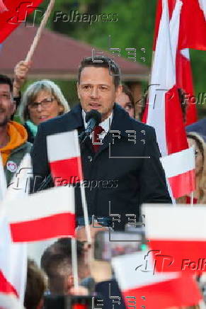 Candidate presidential elections Rafal Trzaskowskis campaigns in Zgierz