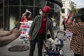 South Korea's presidential candidate Kim Moon-soo holds campaign rally
