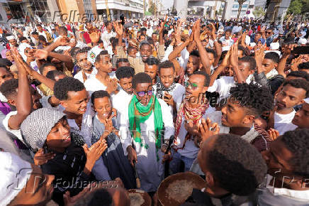 Ethiopian Muslims celebrate the Eid al-Adha, in Addis Ababa