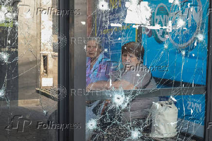 Aftermath of a Russian drone and missile attack in Kyiv