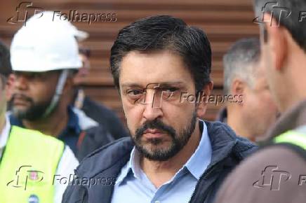 Ricardo Nunes na entrega  do 1° trem para linha 6 do metrô - SP