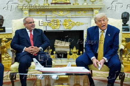 US President Trump meets Crown Prince Salman of Bahrain at the White House