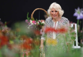Britain's King Charles and Queen Camilla visit the Sandringham Flower Show