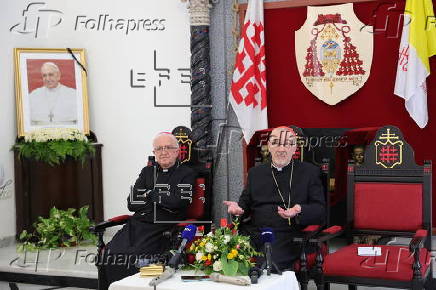 Latin Patriarch of Jerusalem Pierbattista Pizzaballa press conference in Jerusalem