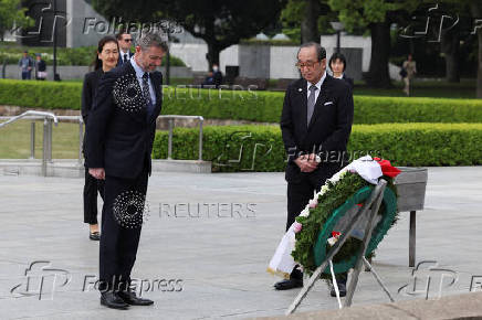 Denmark's King Frederik X pays respects to atomic bomb victims at Hiroshima Peace Memorial Park