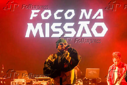 Virada Cultural, o cantor Rapper Rashid, no palco de Itaquera