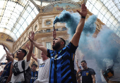 Champions League - Final - Inter Milan fans gather in Milan