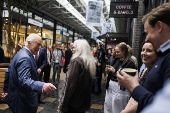 Britain's King Charles III visit Old Spitalfields Market and SXSW London