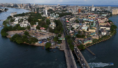 A drone view of Lagos Island