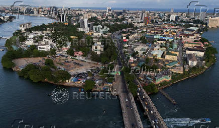 A drone view of Lagos Island
