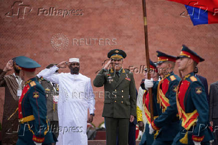 Interim President of the Republic of Mali Assimi Goita attends a wreath-laying ceremony in Moscow