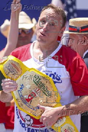 Nathan's Hot Dog eating contest in New York