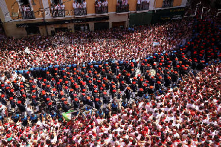 San Fermin festival (Chupinazo) in Pamplona