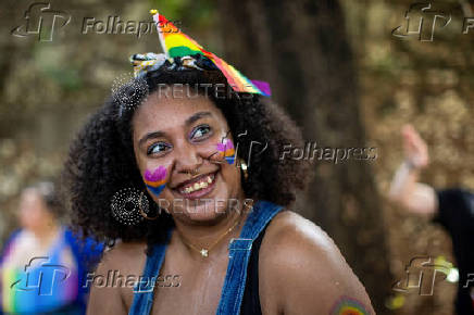 People attend the annual Pride Parade in Santo Domingo