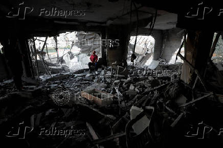 Israeli army demolishes the house of a Palestinian assailant, in Hebron