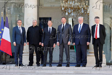Meeting at the Elysee presidential palace, in Paris