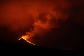 Lava flows from Mount Etna