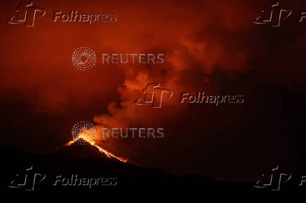 Lava flows from Mount Etna