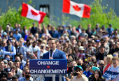 FILE PHOTO: Conservative Party of Canada leader Pierre Poilievre holds a rally in Delta