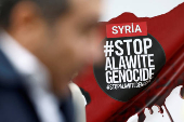 Protest against the visit of Syria's President Ahmed al-Sharaa in Paris