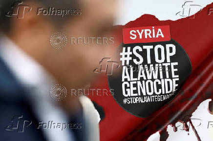 Protest against the visit of Syria's President Ahmed al-Sharaa in Paris