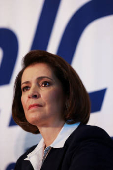 Mobile phone company Telcel holds a press conference in Mexico City