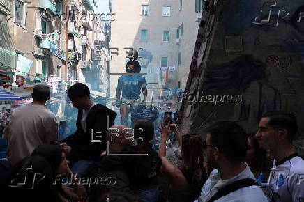 Inauguration of statue dedicated to Diego Armando Maradona in Naples