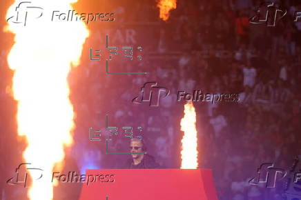 PSG team celebrate with fans at Parc de Princes