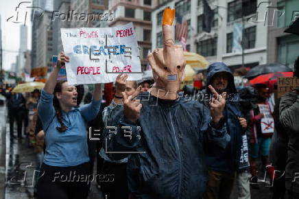 No Kings Protest against Donald Trump in New York