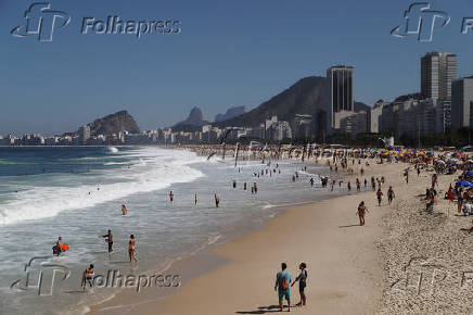 Movimentação nas praias do Rio de Janeiro.