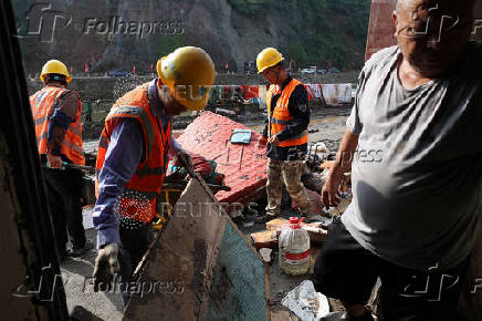 Aftermath of late July's flooding in Beijing
