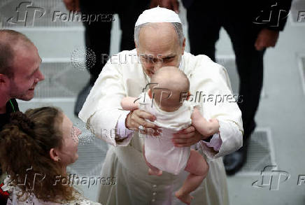 Pope Leo XIV holds the weekly general audience in the Paul VI Hall at the Vatican