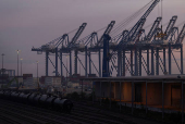 Container cranes at the Port of Savannah