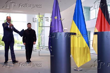 Ukrainian President Volodymyr Zelensky visits Berlin