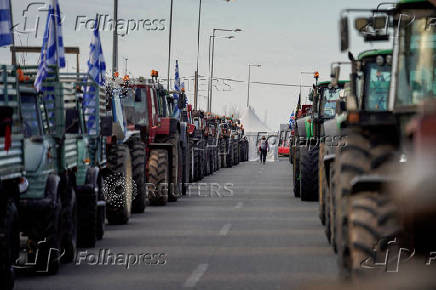 FILE PHOTO: Greek farmers protest over high production costs and climate change destroying production