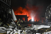 Aftermath of a Russian drone attack in Zaporizhzhia