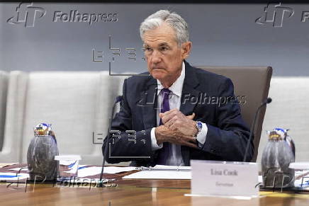 Chairman of the Federal Reserve Jerome Powell leads a Federal Reserve Board open meeting