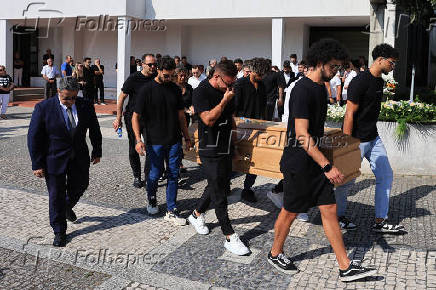 Velório dos jogadores Diogo Jota e André Silva, na Igreja Matriz de Gondomar, em Portugal