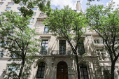 A view of a building where Jeffrey Epstein used to live,  in Manhattan on the Upper East Side in New York City