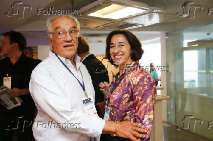 Roberto Muylaert e Judith Brito no evento Folha 95 Anos