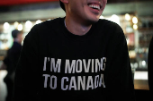 Canadian election watch party, in New York