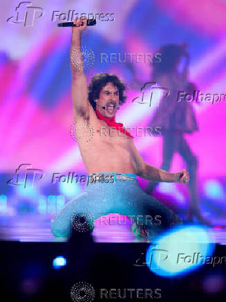 Dress rehearsal 2 ahead of the second semi-final for the 2025 Eurovision Song Contest, in Basel