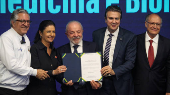 O Presidente Luiz Inácio Lula da Silva participou da cerimônia de lançamento dos cursos de medicina e biomedicina da Faculdade de Ciências e Saúde do Sírio Libanês