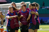 Entrenamiento del FC Barcelona previo a la final de la Liga de Campeones femenina