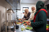 Khizra Mosque hosts a lunch as part of its Eid al-Adha celebrations, in Manchester