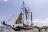 El buque escuela de la Armada de Uruguay, 'Capitán Miranda' atraca en el puerto de Palma de Mallorca