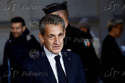 FILE PHOTO: Appeal trial of former French president Sarkozy on corruption charges at Paris court